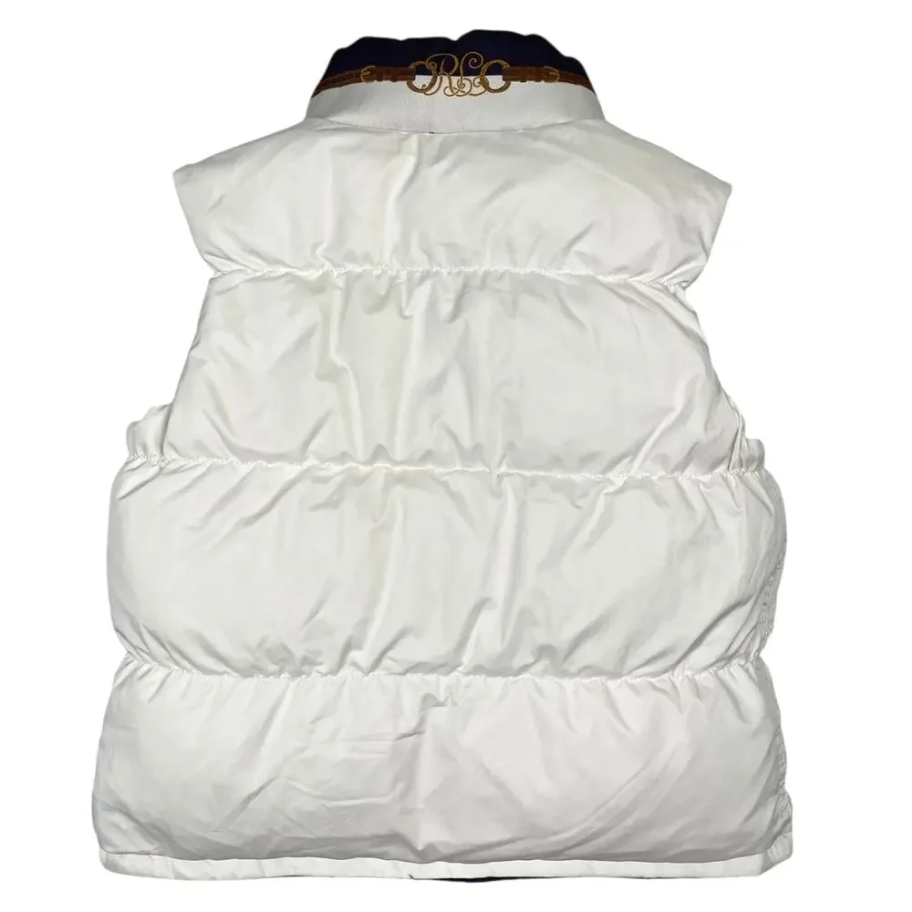 Ralph Lauren County Riders Jockey Vest Pony Reversible Down Vest Girl’s Medium